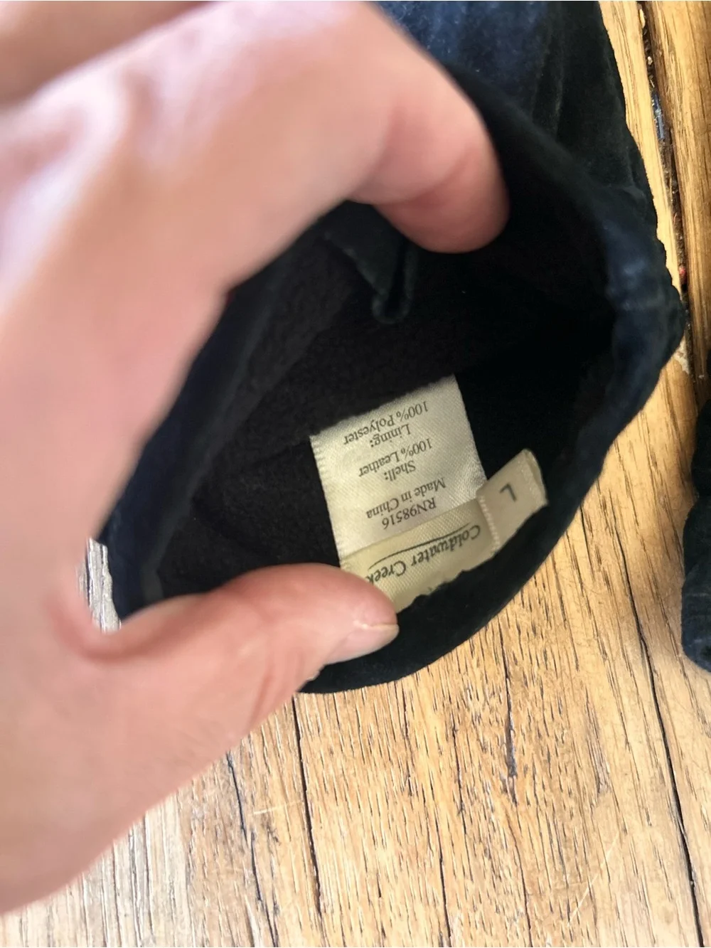 Vintage Coldwater Creek Black Suede real leather women’s Gloves large